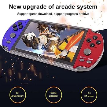 Retro Handheld Game Console with 6800 Classic Games 6.5" MP5 Video Game Player with PS1/GBA/GBC/NES/MD/CMD/FC/CFS/GB/Arcade Games Birthday Gifts for Kid Adult