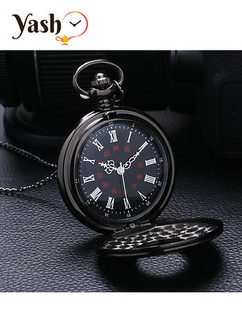 Yash Romanian Style Quartz Pocket Watches Collection Rom BLK LC