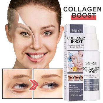 Collagen Boost Anti-Aging Serum with Vitamin C and Hyaluronic Acid for Wrinkles, Dark Spot, Skin Tightening and Moisturizing - 30 ml