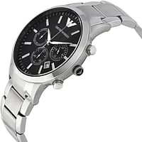 Emporio Armani Men's Ar2434 Dress Silver Watch Black 43