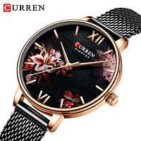 CURREN 9059 Women Watch Female Waterproof Clock Stainless Steel Bracelet Flower Classic Ladies Wristwatch  .