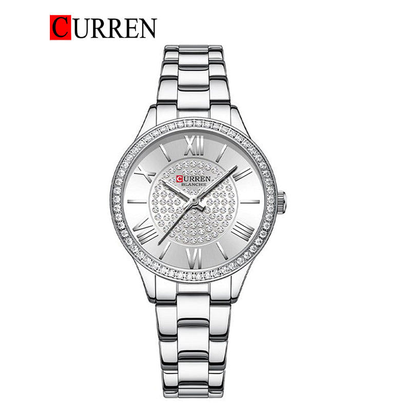 CURREN 9084 Original Brand Stainless Steel Band Wrist Watch For Women  With  Box .