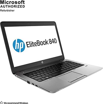 كمبيوتر محمول HP 2018 Elitebook 840 G1 14 بوصة عالي الدقة بإضاءة خلفية LED ومضاد للتوهج ، Intel Dual-Core i5-4300U حتى 2.9 جيجا هرتز ، 8 جيجا بايت رام ، 500 جيجا بايت HDD ، USB 3.0 ، بلوتوث ، Window 10 Professional