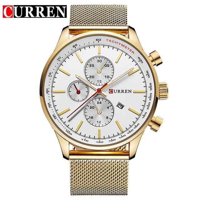 CURREN Men's 8227 Waterproof Stainless Steel Analog  Watch