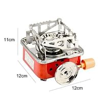 Mini Portable Square-Shaped Gas Butane Burner Camping Stove Travelling Stainless Steel Cooking Stove Folding