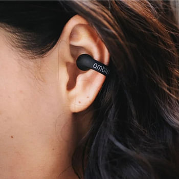 Upgrade Pro for Ambie Sound Earcuffs 1:1 Earring Wireless Bluetooth Earphones TWS Ear Hook Headset Sport Earbuds (Black)