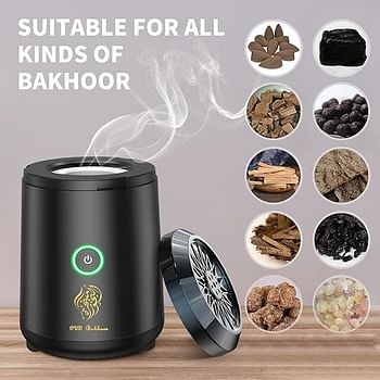 Electric Incense Burner Portable USB Rechargeable Aroma Diffuser, Arab bakhoor Incense Holder for Car and Home