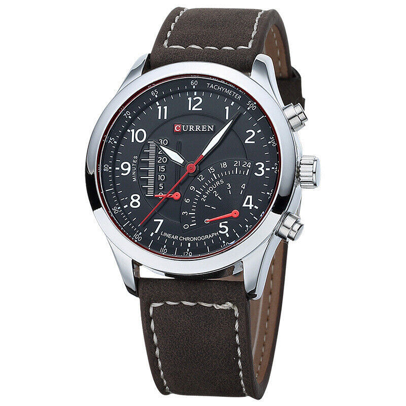 CURREN 8152 Original Brand Leather Straps Wrist Watch For Men