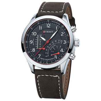 CURREN 8152 Original Brand Leather Straps Wrist Watch For Men