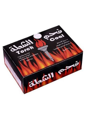 60 Pieces Flammable Torch Coal Hookah Charcoal Quick Ignite Silver Bars