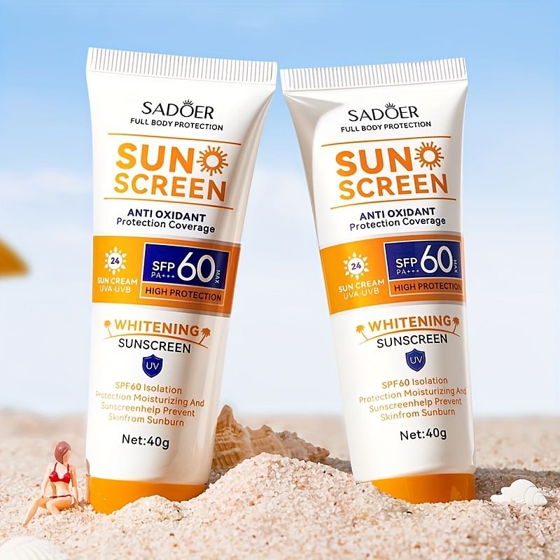 Sunscreen Whitening and Moisturizing Cream, Anti UVUVB, SFP 60 Sun Protection Cream - 40 g