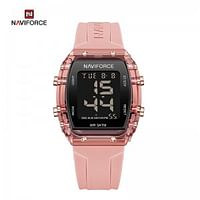 NAVIFORCE 7102 Children’s Sports Waterproof LCD Digital Date Silicone Strap Electronic Watch - Pink