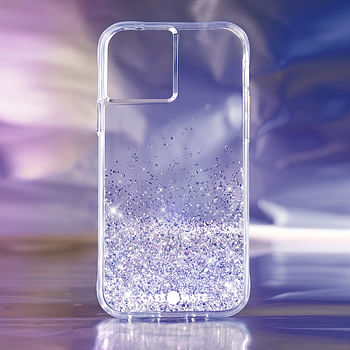 جراب Case-Mate Twinkle Ombre لهاتف Apple iPhone 12/12 Pro - حماية من السقوط بطول 10 أقدام مع طبقة Micropel المضادة للميكروبات من قطعة واحدة بتصميم عاكس للضوء من قطعة واحدة متوافق مع الشحن اللاسلكي - Stardust