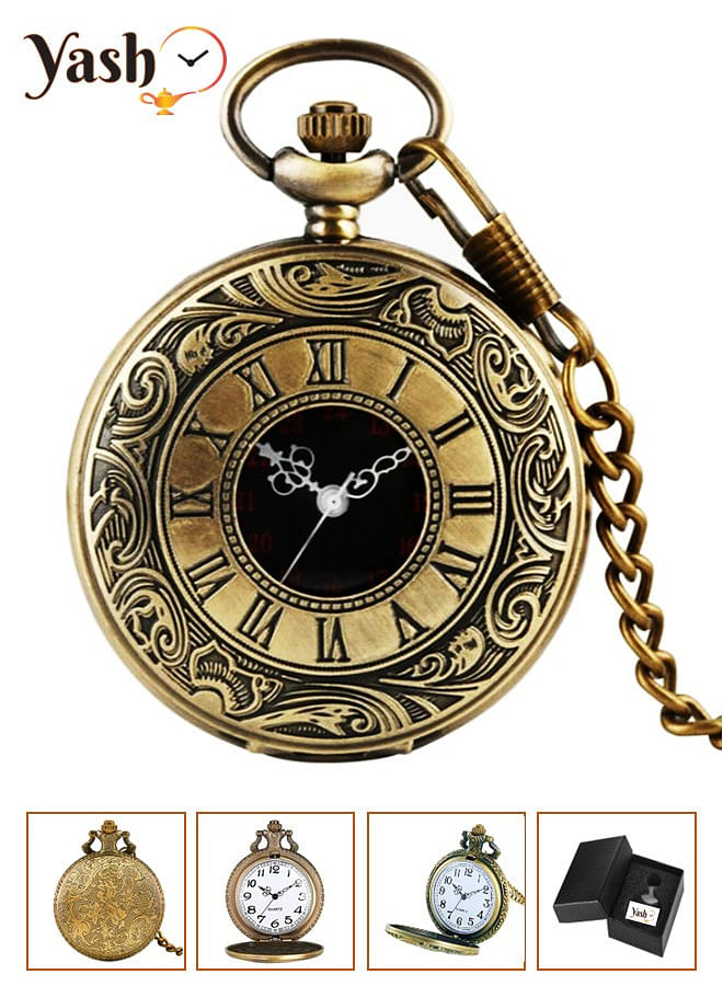 Yash Romanian Style Quartz Pocket Watches Collection Rom BRZ GC