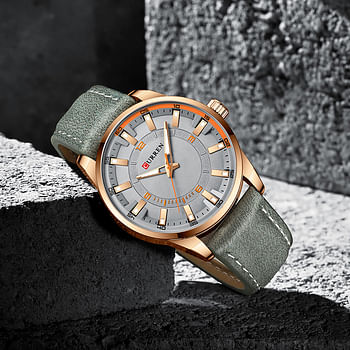 Curren 8390 Men's Watch Casual Quartz Wristwatch - 47mm - Grey