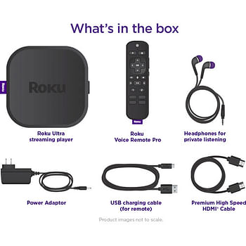 Roku Ultra 4K UHD 60 fps Video Playback Streaming Media Player (2022) (4802R) Black