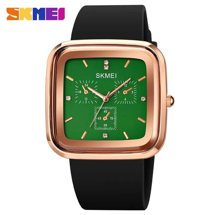 SKMEI Men Watch Fashion Waterproof Silicone Strap Men Quartz Watch 1902 Green / Black