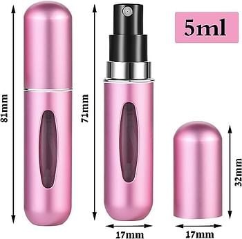 Portable Mini Refillable Perfume Atomizer Bottle Atomizer Travel Size Spray Bottles Accessories 5 sets