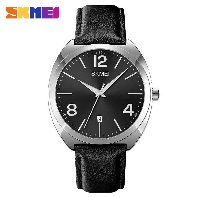 SKMEI  1891 Genuine Leather Strap Quartz Wristwatches For Male.