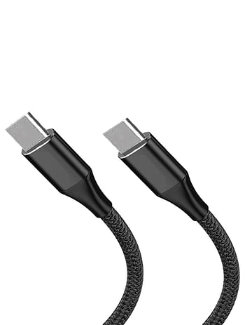 Max & Max  Type-C to Type-C PD Fast Charging & Data Cable Aluminum alloy head Compatible with iPad mini, MacBook Pro 14" 16", Samsung S21+ S22 S23 Ultra, Huawei, Xiaomi 2 Meter