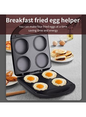 Mini Pancake Pan Non-stick Pan Cake Maker Griddle Make 4 Unique Flapjack for Cooking Healthy Fried Eggs Burger Omelette and More (SK-822, 1400W)