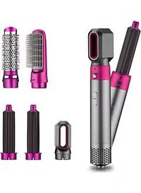 مجموعة أدوات مجفف الشعر 5 في 1 ومكثف الشعر الدوارة باللون الرمادي 28 × 22 × 5 سم