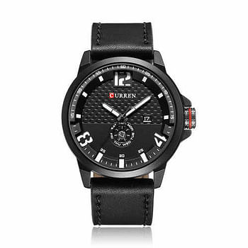 CURREN 8253 Men's Water Resistant Analog Wrist Watch Black