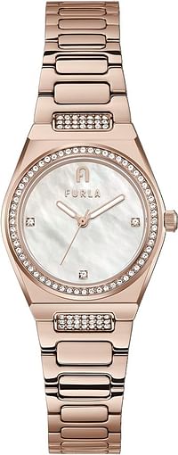 Furla Women's Rose Gold Tone Stainless Steel Bracelet Watch WW00020005L3
