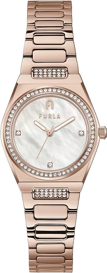 Furla Women's Rose Gold Tone Stainless Steel Bracelet Watch WW00020005L3