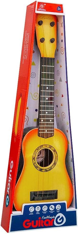UKR 4 String Angle Wood Guitar 23 inch-Yellow