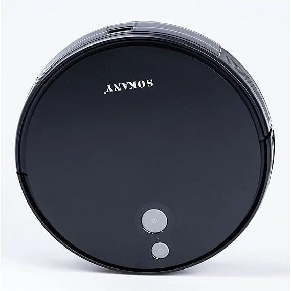 Sokany SK-13016 robotic vacuum cleaner self charging remote control and advanced navigation system suitable for hard floor carpet and pet hair - Black