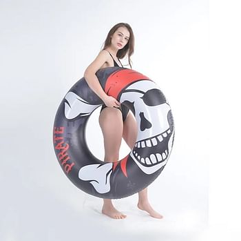 Jilong Inflatable Pirate Ring, Color Black, White and Red, 35013