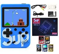 SUP Game Box Plus 400 in 1 Retro Games Upgraded Mini Portable Handheld Console, Blue