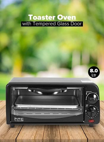HTC Countertop Toaster Oven 8 L 650 W HTC-118-EO Black