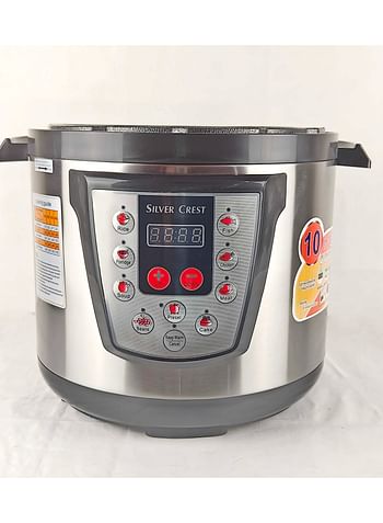 SILVER CREST Electric Pressure Cooker 1300W kitchen Quickly And Efficiently Best Quality Appliance Keep Warm Function 10L Capacity Durable Materials