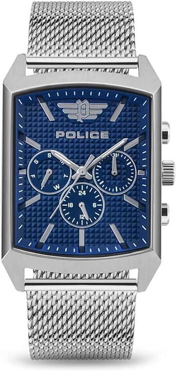 Police PEWJK2204803  Men's Watch Blue Dial with Mesh Bracelet 42 mm - Silver