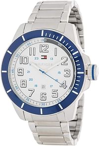 Tommy Hilfiger Three-Hand Silver-Tone Stainless Steel Men's watch 1791073