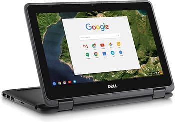 Dell Chromebook 11 3189 2in1 Convertible Laptop with 11.6 inch Touchscreen Display, Intel Celeron Processor, 4GB RAM, 16GB eMMC, Intel HD Graphics, Chrome OS-Black.