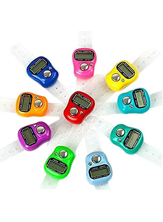 2 Pieces Digital Electronic Finger Tally Counter Multicolor