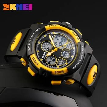 SKMEI  Fashion Girls Boys LED Backlight Alarm Dual Display Waterproof Digital Watch for Kids 1163