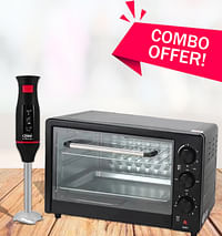 25 Liter Electric Oven With Rotisserie Grill Function with Cyber Stick Blender Combo Offer