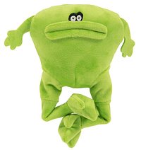 Godog Action Plush Frog | Animated Squeaker Dog Toy | Battery-Free Bite-Activated Motion | Reinforced Seams