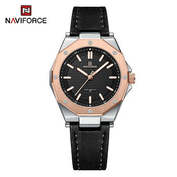 NAVIFORCE NF5026 Quartz Leather Bracelet Luxury Women Simple Lady Watch Waterproof Women Wathches Female Watch Reloj Mujer RG/B/B