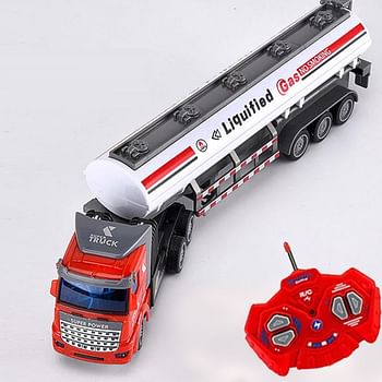 We Happy RC Liquified Gas Transport Truck Toy For Vehicle Lovers Rechargeable & Perfect Gift Large Size/Multicolor