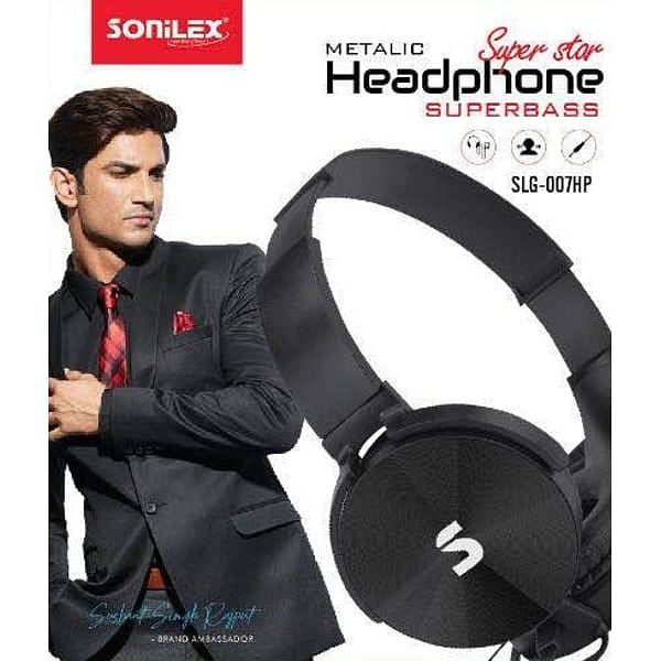 Sonilex Metalic Wired Headphone W/Mic Superstar SLG-007HP