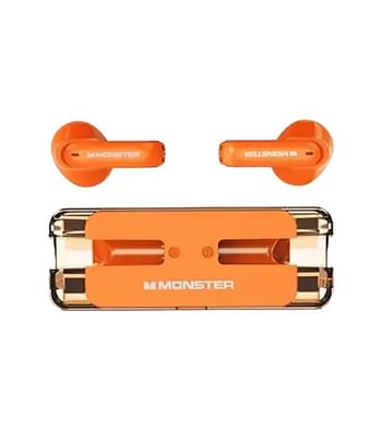 MONSTER XKT08 WIRELESS BLUETOOTH EARPHONE HEADSET EARBUDS TWS (Orange)