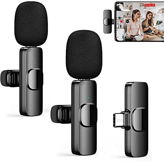 K9 Rechargeable Dual Wireless Microphone For iPhone And type - c