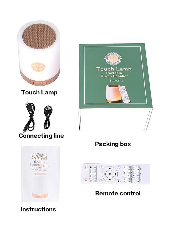 Touch Lamp Portable Quran Speaker Gold/White