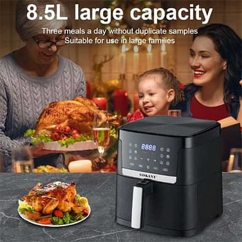 Sokany Digital Air Fryer 8.5 Liters 1800 Watts Sk-10004 - Black