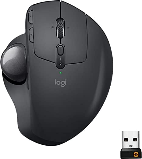 Logitech Mx Ergo Advance Wireless Trackball Mouse (910-005177) Black